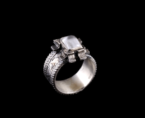 Sofic S. Ring Pravougaoni Gorski Kristal silver
